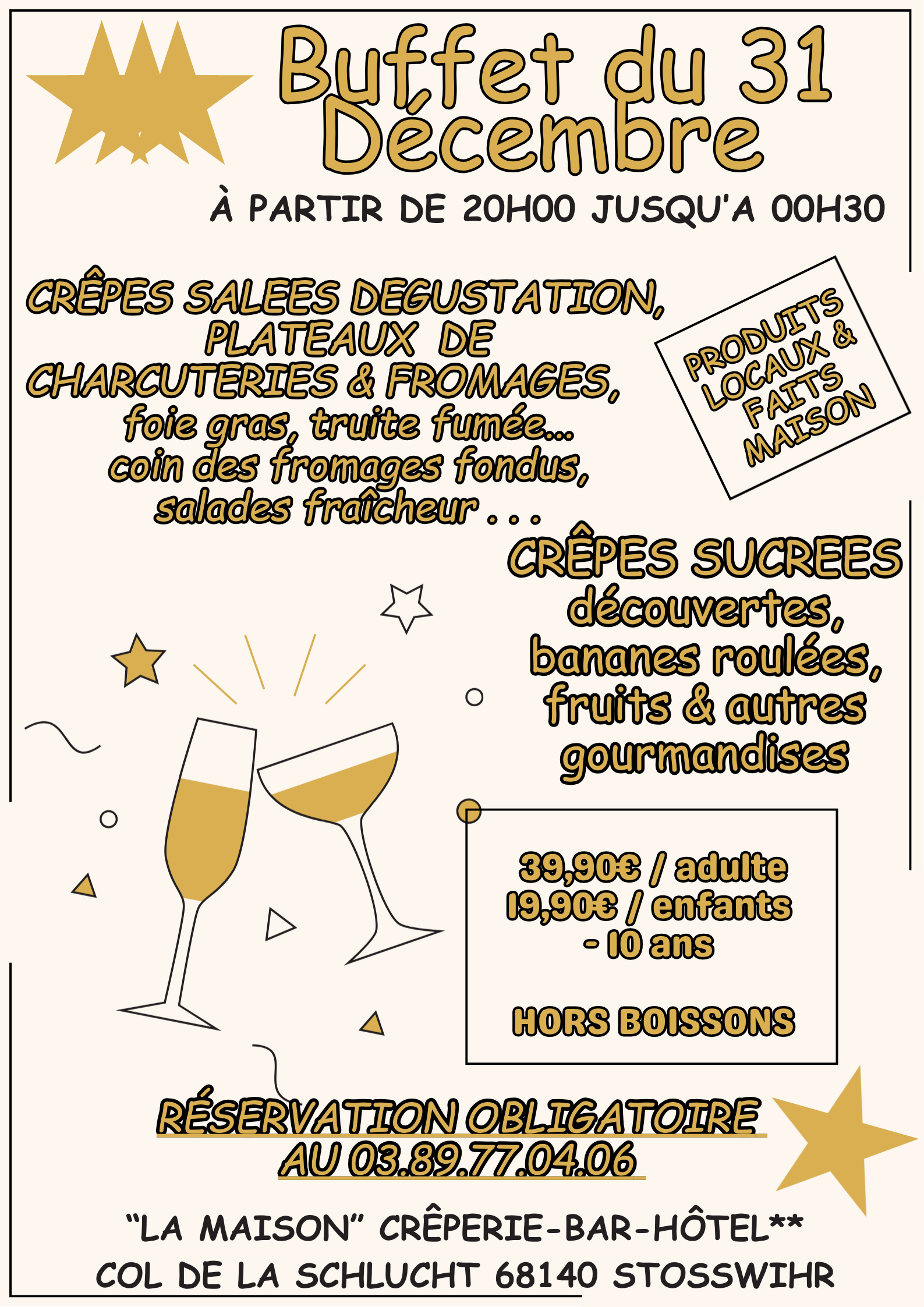 Descriptif du menu du 31 décembre 2025